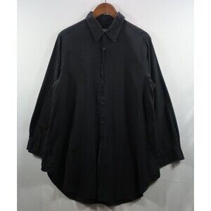 Pip Squeak Chapeau Black Button Down Size Large Lagenlook Oversized Capsule L